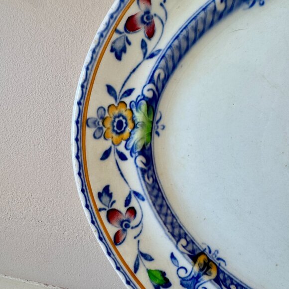 Antique 1920s Whieldon Ware F Winkle & Co Zeeland Pattern Oval Serving Plate - Picture 6 of 11